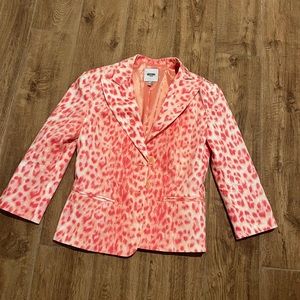Moschino short blazer/pink cheetah print